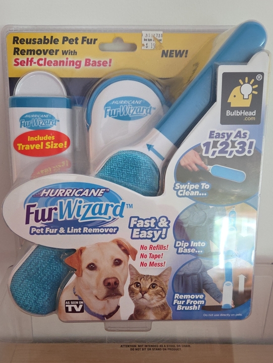 Bulbhead Other - Hurricane FurWizard Pet Fur & Lint Remover - Blue NIP